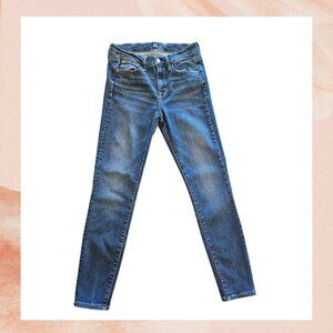 GAP Medium Dark Wash True Skinny Cropped Jeans
